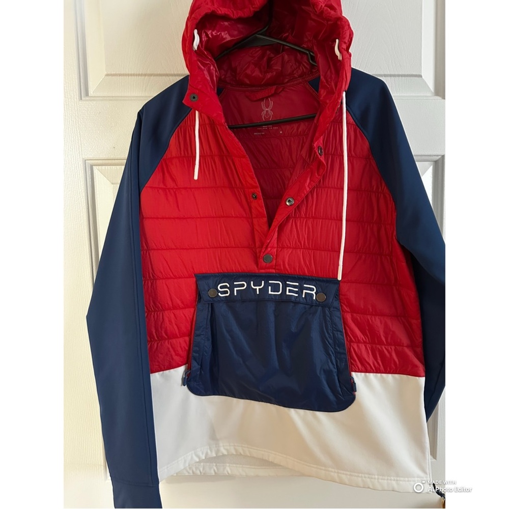 SOLD: Spyder Red and Blue Pullover Jacket